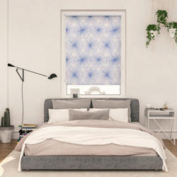 Verdunkelungsrollo Flower Wheel blau B/L: ca. 80x150 cm