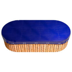 Grasekamp Abdeckplane für Pool oval royalblau Kunststoff B/L: ca. 460x916 cm