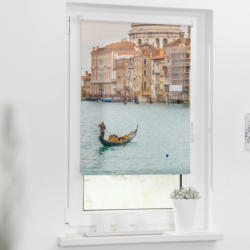 Verdunkelungsrollo Venedig Canal Grande blau B/L: ca. 120x150 cm