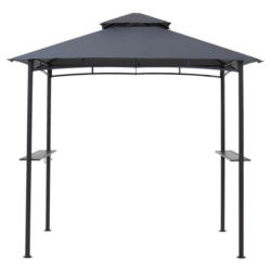 Grasekamp Grillpavillon BBQ grau Polyester B/H/L: ca. 152x250x244 cm