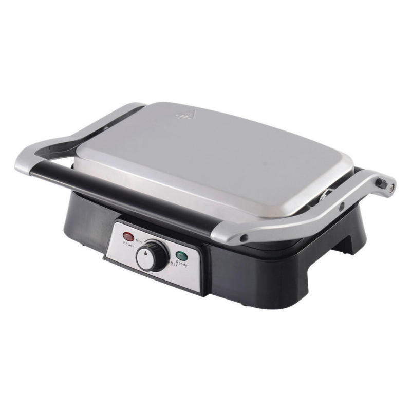 Emerio Kontaktgrill CG-109898.1 silber Edelstahl B/H/T: ca. 33x14x28 cm