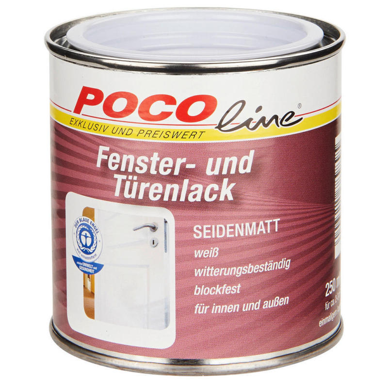 POCOline Acryl Fensterlack weiß seidenmatt ca. 0,25 l