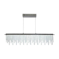 Näve Leuchten LED Pendelleuchte Chrom klar Metall Glas B/H/T: ca. 120x150x12 cm null 1 Brennstellen