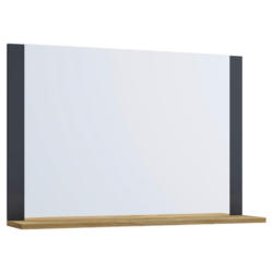 Wandspiegel Lendas anthrazit Eiche Honig Nachbildung Holzwerkstoff B/H/T: ca. 80x65x17 cm