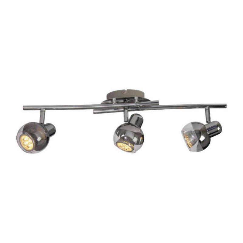 Näve Leuchten LED-Wand- Deckenleuchten NV1117642 Chrom Glas B/H/T: ca. 55x8x14 cm GU10 3 Brennstellen