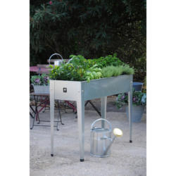 Herstera Garden Hochbeet Urban silber Metall B/H/L: ca. 40x84x100 cm