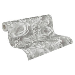 A.S.Creation Vliestapete Floral grau B/H: ca. 0,53x10,05 cm