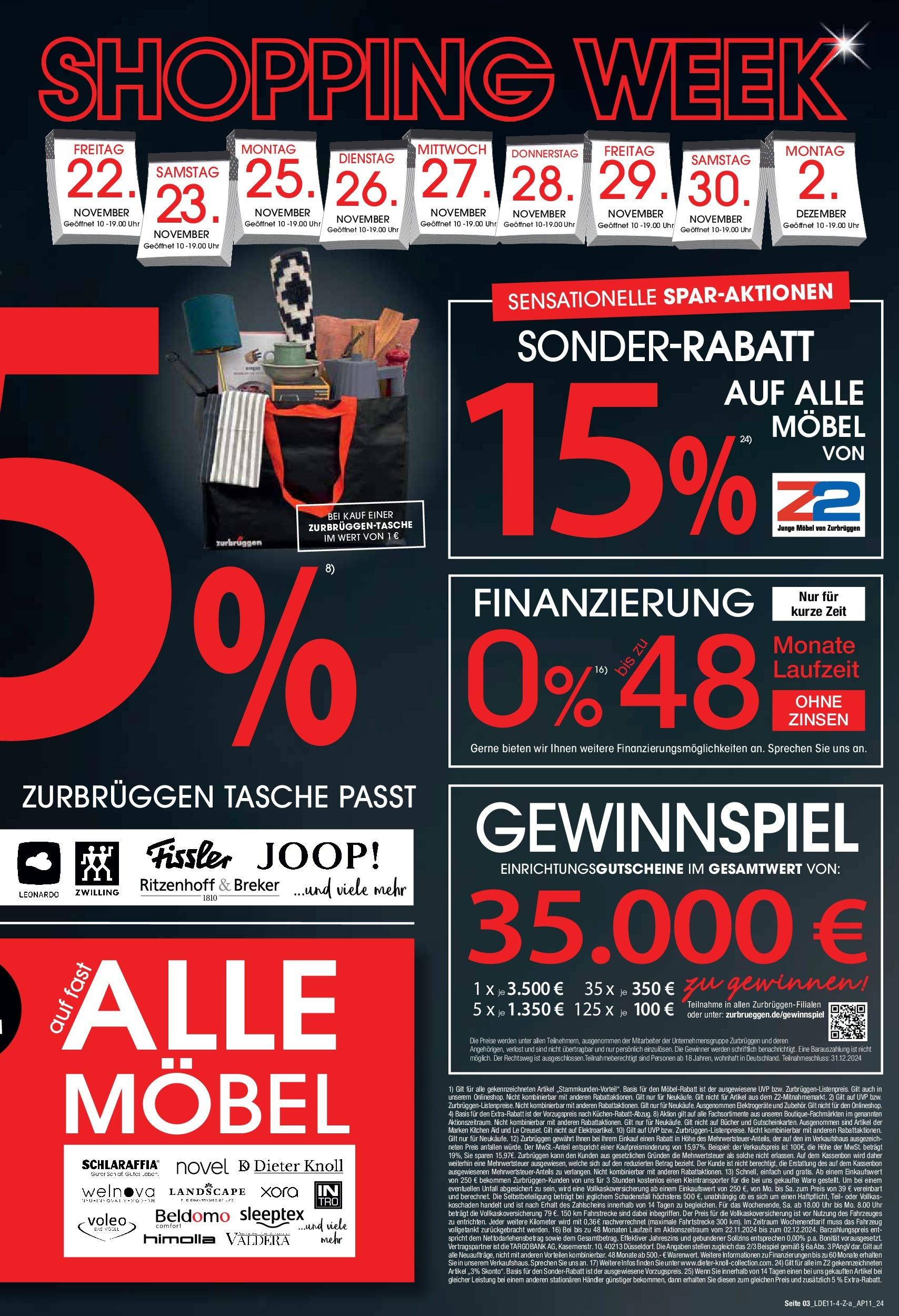 Zurbrüggen BLACK FRIDAY Prospekt von 21.11.2024 | Seite: 3 | Produkte: Tasche, Uhr