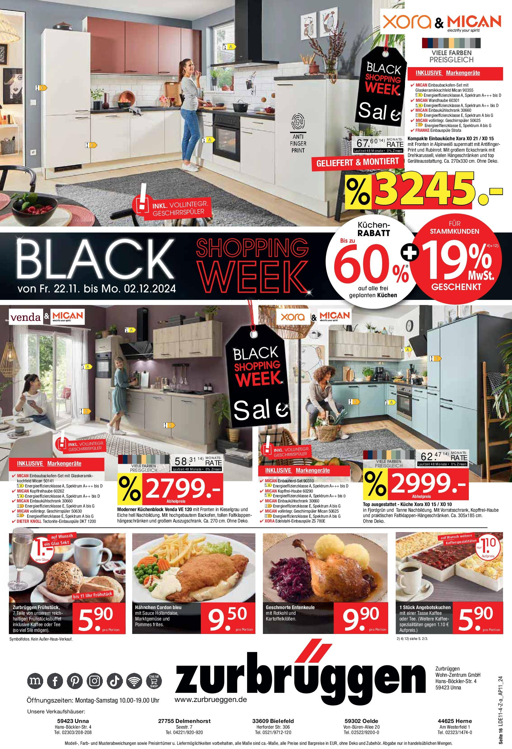 Zurbrüggen BLACK FRIDAY Prospekt von 21.11.2024 | Seite: 16 | Produkte: Top, Sekt, Küche, Kochfeld