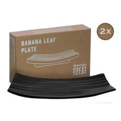 CreaTable Servierset Streat Banana Leaf schwarz Steingut