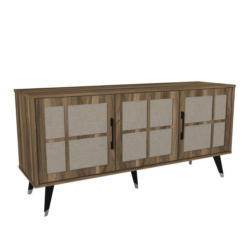 Sideboard Logan walnuss Nachbildung grau B/H/T: ca. 160x76x45 cm