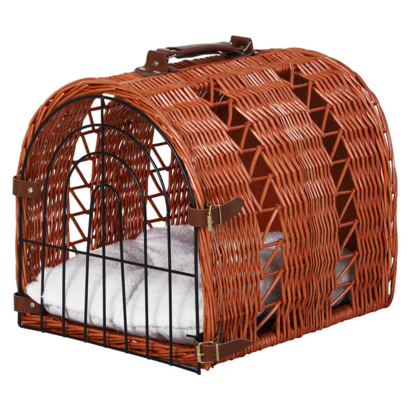 PawHut Katzenkorb braun Polyester B/H/L: ca. 35x37x42 cm