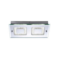 Just Light LED-Deckenleuchte LISA 11571-17 Chrom klar Glas Metall B/H/T: ca. 20x5,8x36 cm 2 Brennstellen