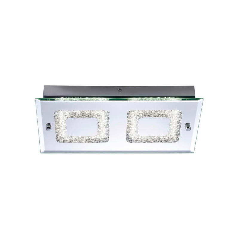 Just Light LED-Deckenleuchte LISA 11571-17 Chrom klar Glas Metall B/H/T: ca. 20x5,8x36 cm 2 Brennstellen