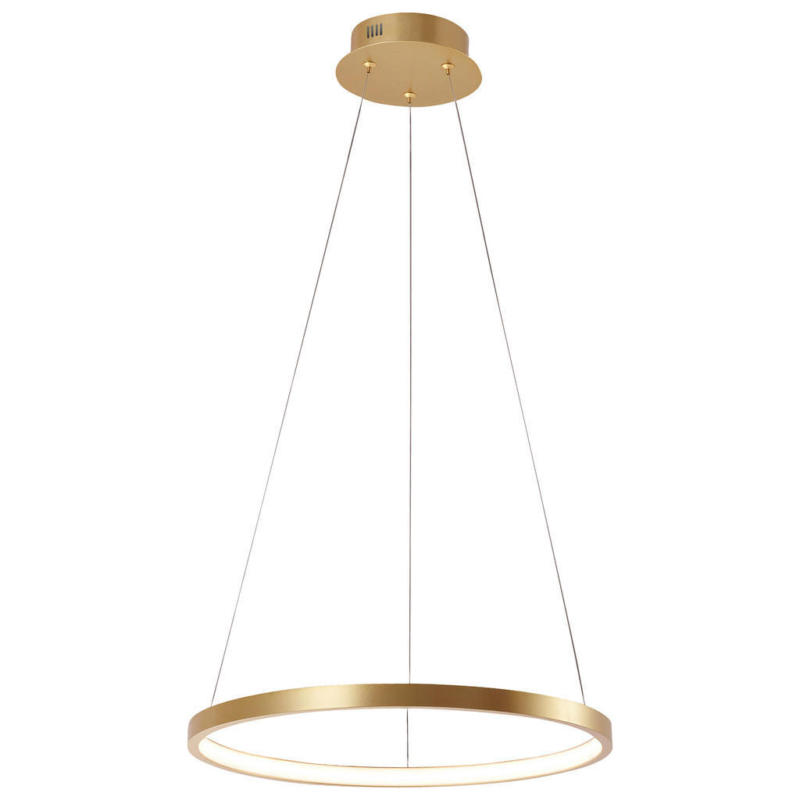 Just Light LED-Pendelleuchte CIRCLE 11522-12 gold weiß Metall Kunststoff H/D: ca. 120x39 cm 1.0 Brennstellen