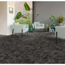 Vinylboden pro m² Pebble Bruchstein anthrazit B/L: ca. 400x300 cm