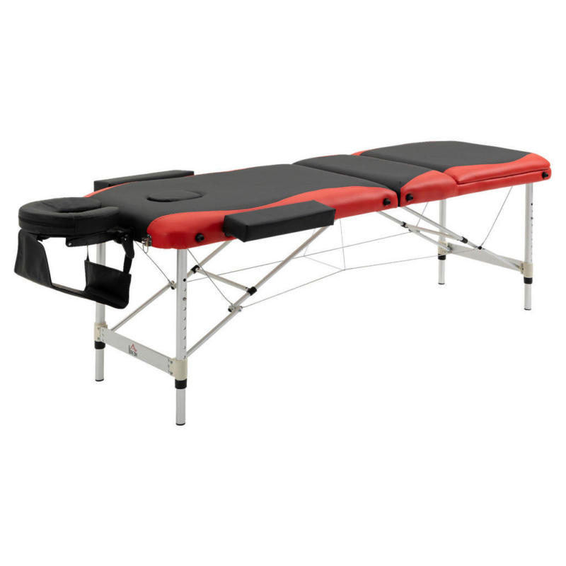 HOMCOM Massageliege rot PVC B/H/L: ca. 60x215x84 cm