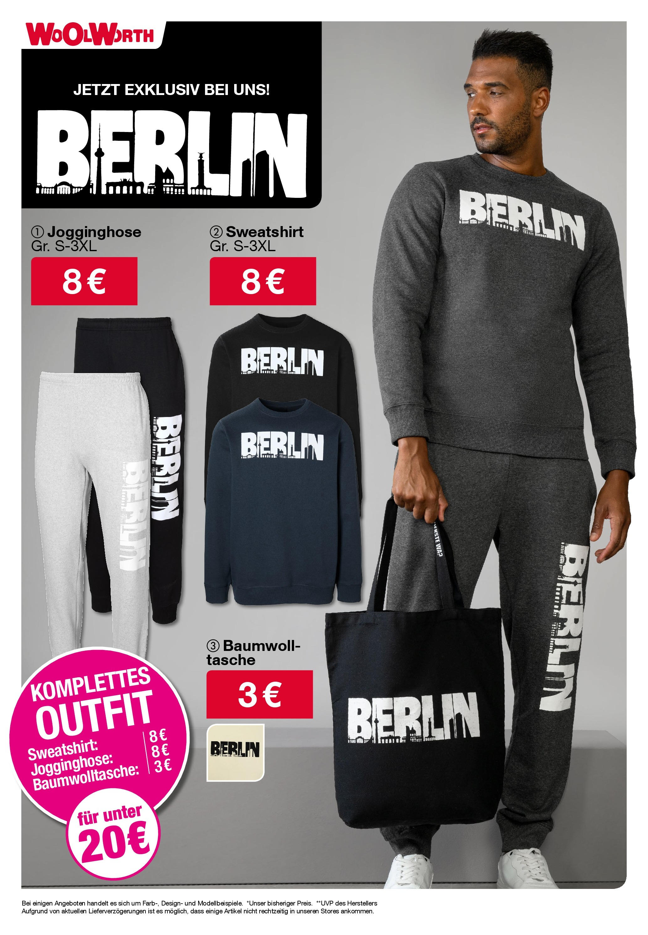 Woolworth - Berlin-Reinickendorf, Scharnweberstraße 2 (ab 21.11.2024) zum Blättern | Seite: 23 | Produkte: Tasche, Jogginghose, Sweatshirt