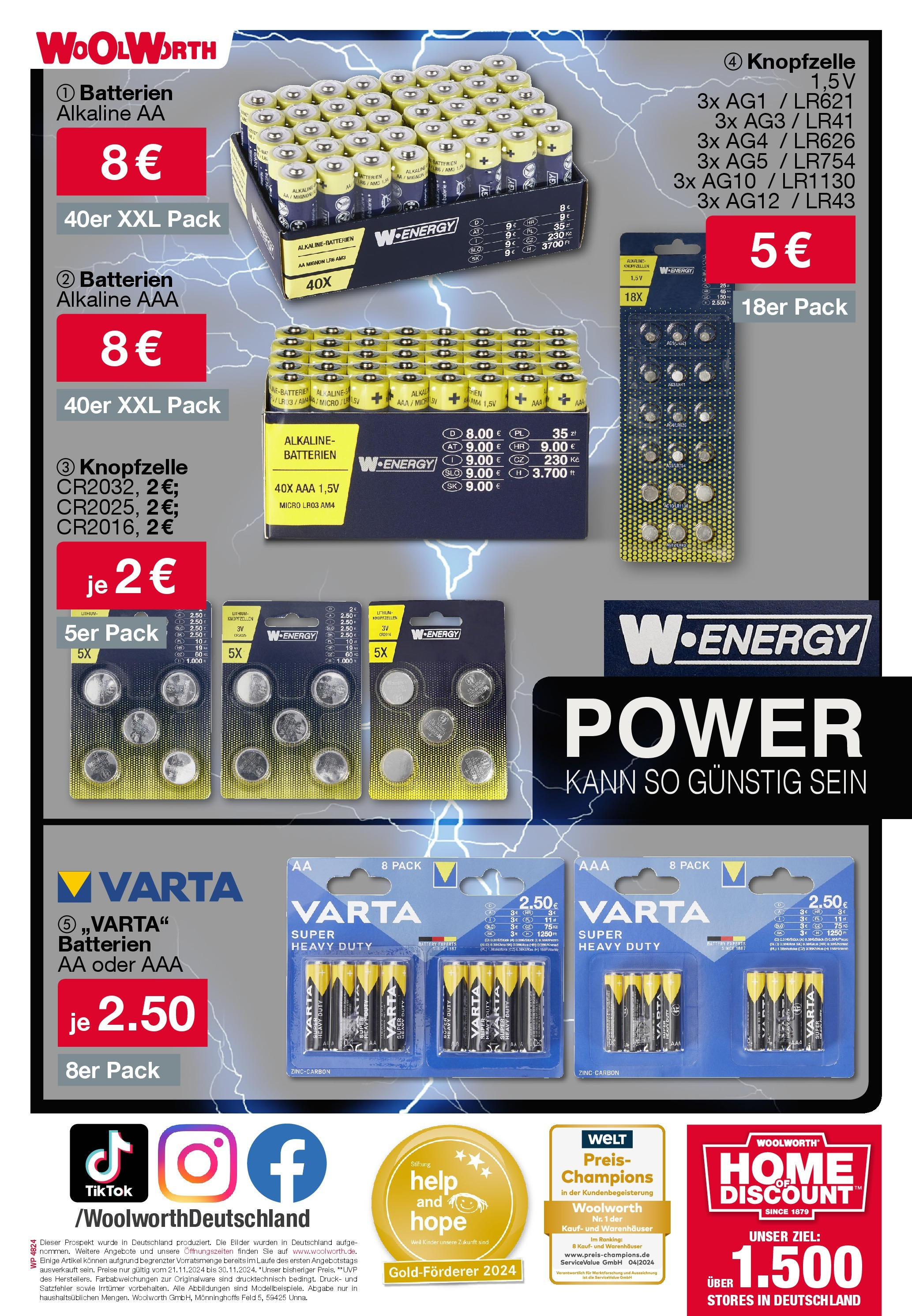 Woolworth - Berlin-Reinickendorf, Scharnweberstraße 2 (ab 21.11.2024) zum Blättern | Seite: 34 | Produkte: Batterien, Bilder