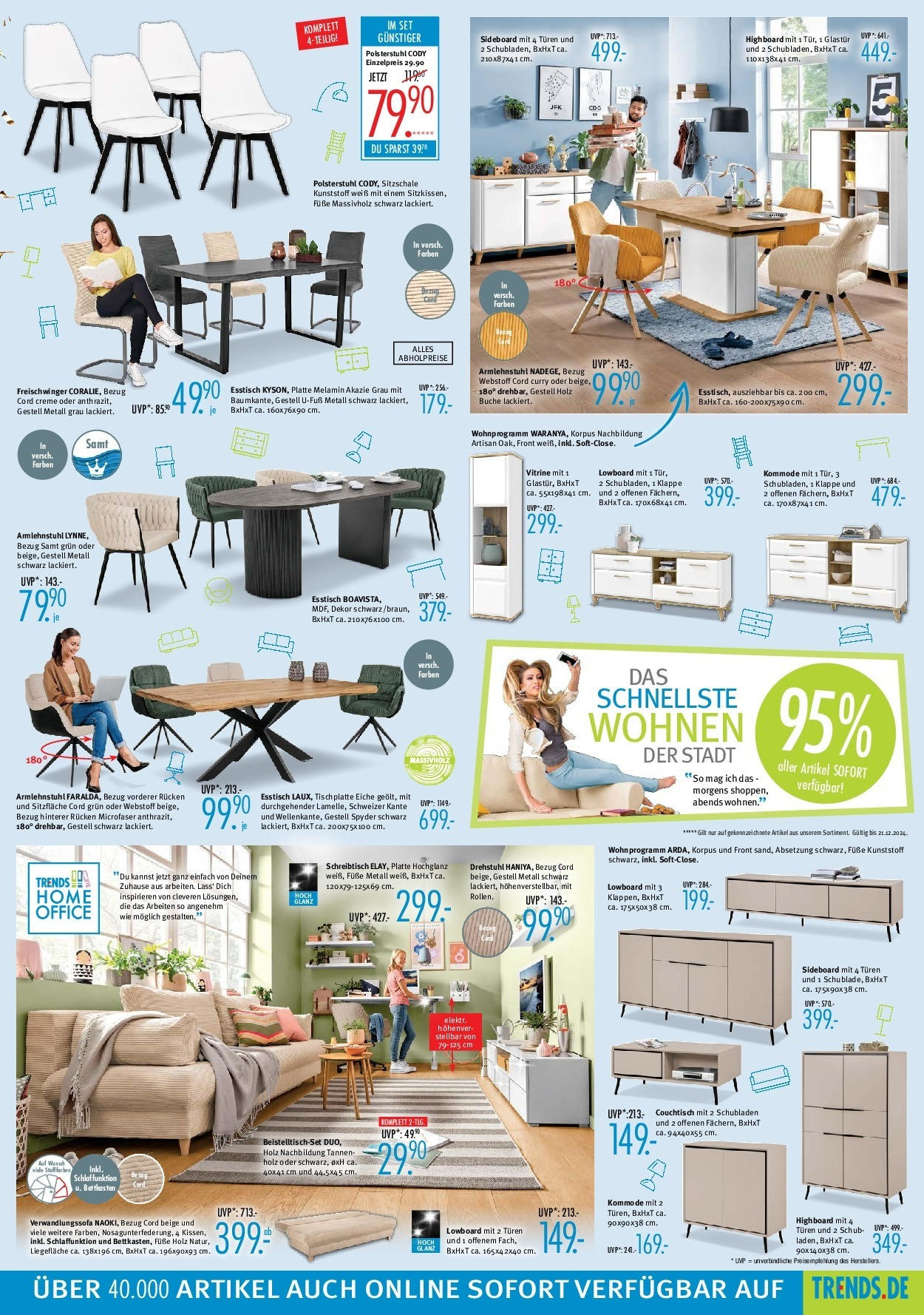 Trends - Ostermann Trends: Neue Möbel wirken Wunder. (ab 22.11.2024) zum Blättern | Seite: 3 | Produkte: Vitrine, Kommode, Couchtisch, Creme