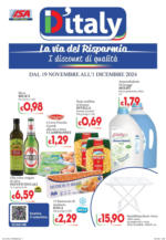 D'Italy La via del risparmio - al 01.12.2024