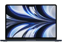 APPLE MacBook Air Notebook 13,6 Zoll, APPLE M2 Chip (8‑Core CPU mit 4 Performance-Kernen und Effizienz-Kernen, 8-Core GPU), 16 GB RAM, 256 SSD, macOS, M2, Mitternacht