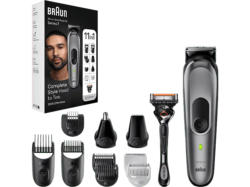 Braun AIO7440 All-in-One Style Kit Nass- und Trockenrasierer, Silber, Akkubetrieb