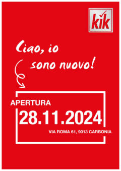 Anteprima del volantino KiK - Nuova apertura - Carbonia valido a partire dal 22.11.2024