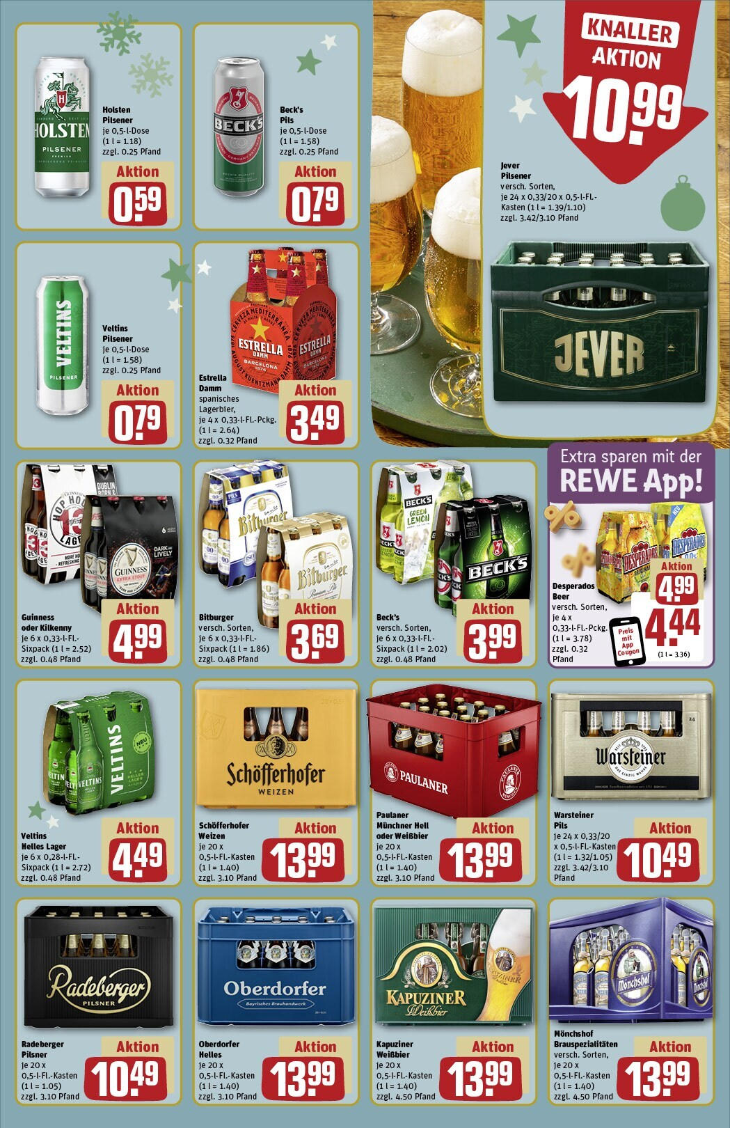 Rewe - Rewe: Wochenangebote (ab 24.11.2024) zum Blättern » Angebote | Seite: 17 | Produkte: Monchshof, Holsten, Jever, Veltins