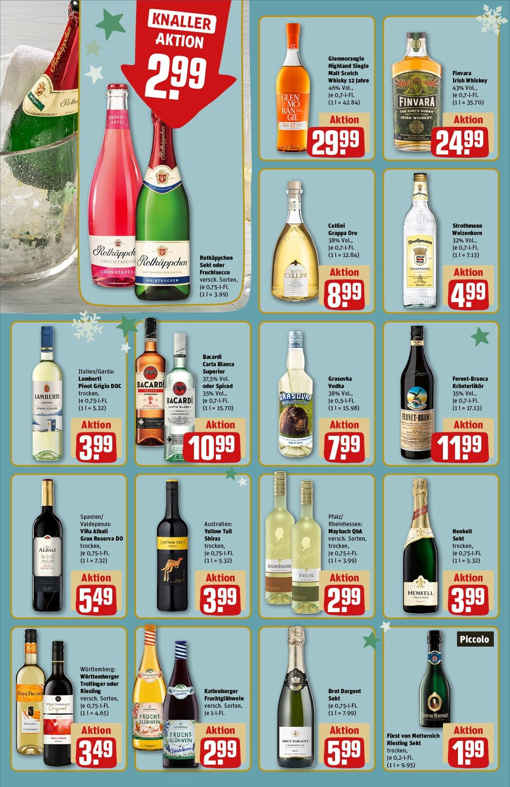 Rewe - Rewe: Wochenangebote (ab 24.11.2024) zum Blättern » Angebote | Seite: 18 | Produkte: Bacardi, Sekt, Fruchtsecco, Whiskey