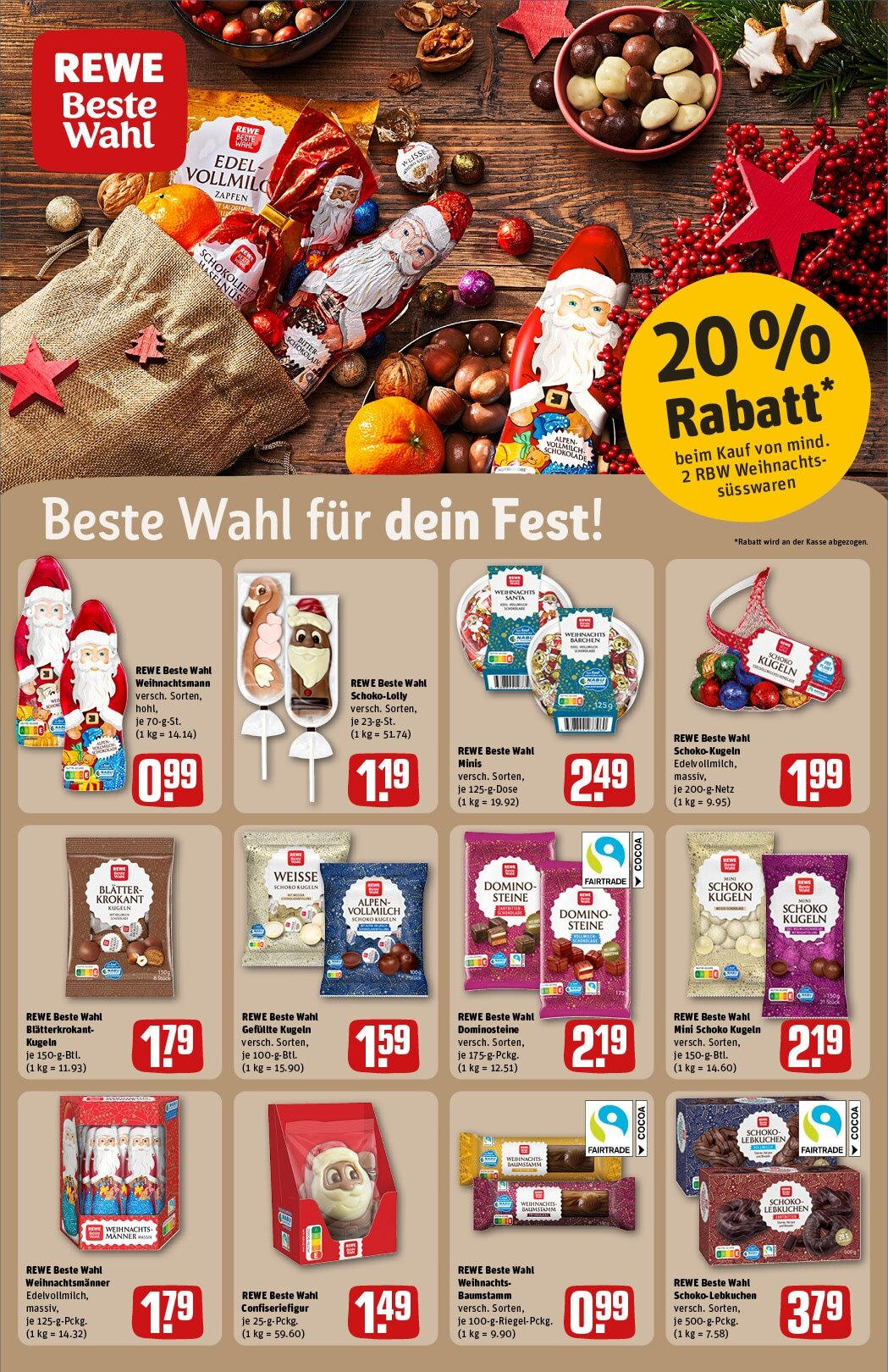 Rewe - Rewe: Wochenangebote (ab 24.11.2024) zum Blättern » Angebote | Seite: 23 | Produkte: Schokolade