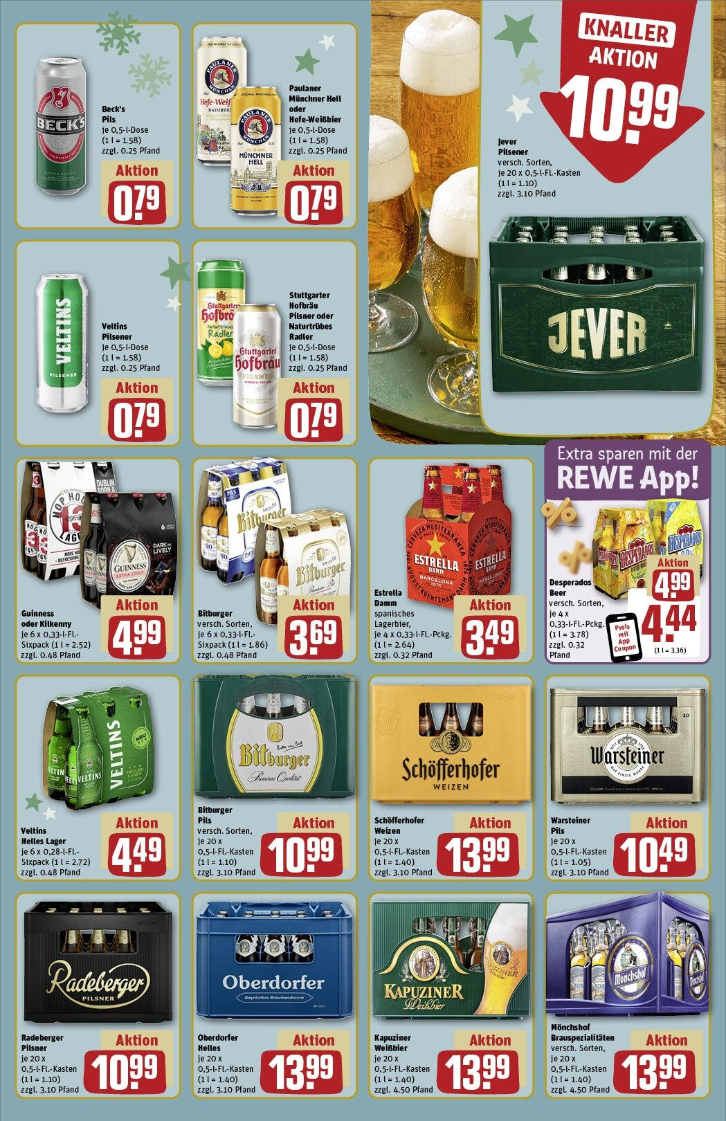 Rewe - Rewe: Wochenangebote (ab 24.11.2024) zum Blättern » Angebote | Seite: 15 | Produkte: Monchshof, Pils, Jever, Paulaner