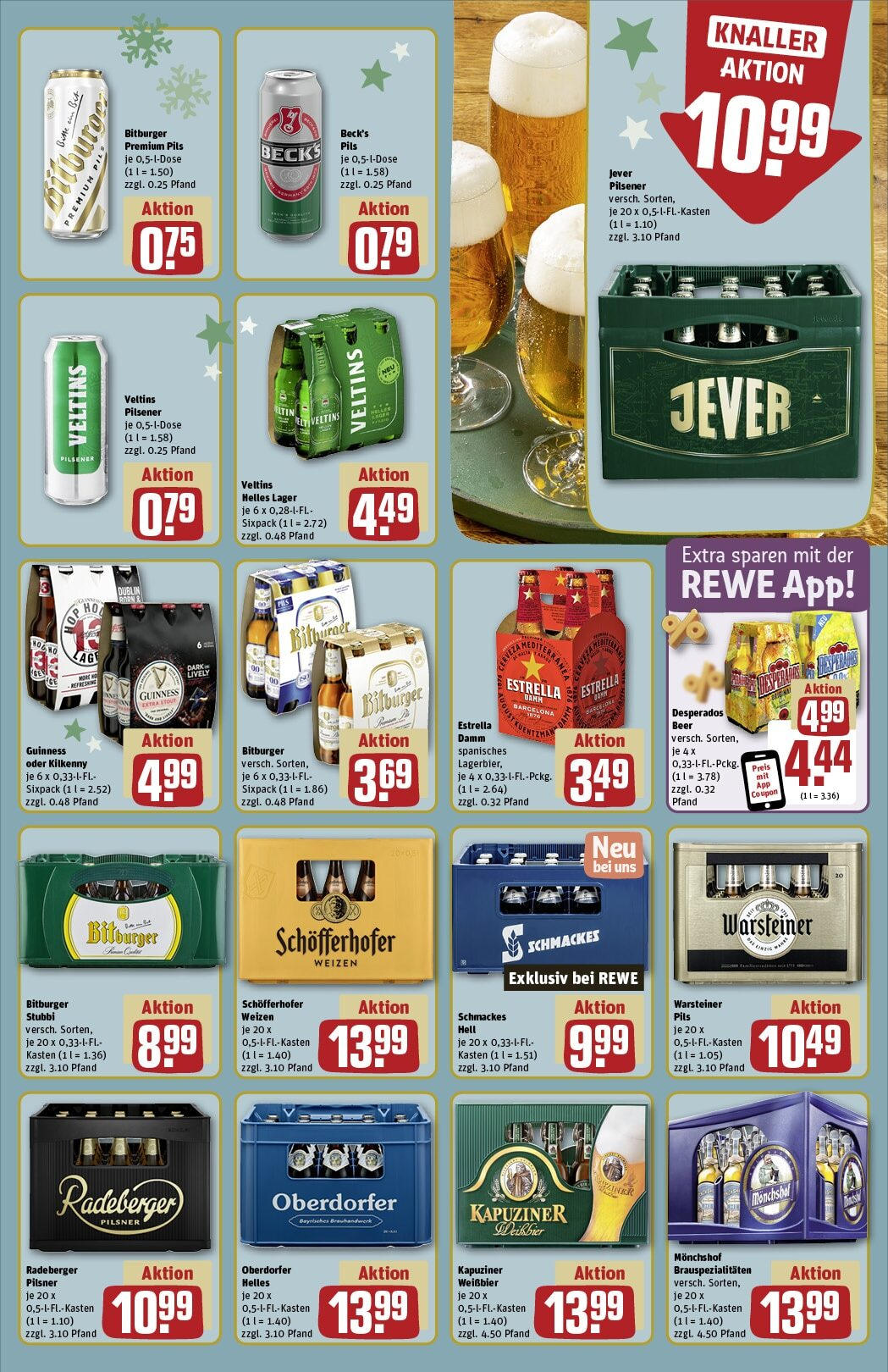 Rewe - Rewe: Wochenangebote (ab 24.11.2024) zum Blättern » Angebote | Seite: 17 | Produkte: Bitburger, Pils, Warsteiner, Jever