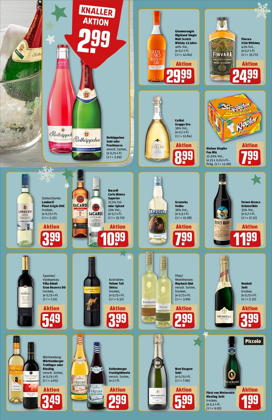 Rewe - Rewe: Wochenangebote (ab 24.11.2024) zum Blättern » Angebote | Seite: 22 | Produkte: Bacardi, Äpfel, Vodka, Whiskey