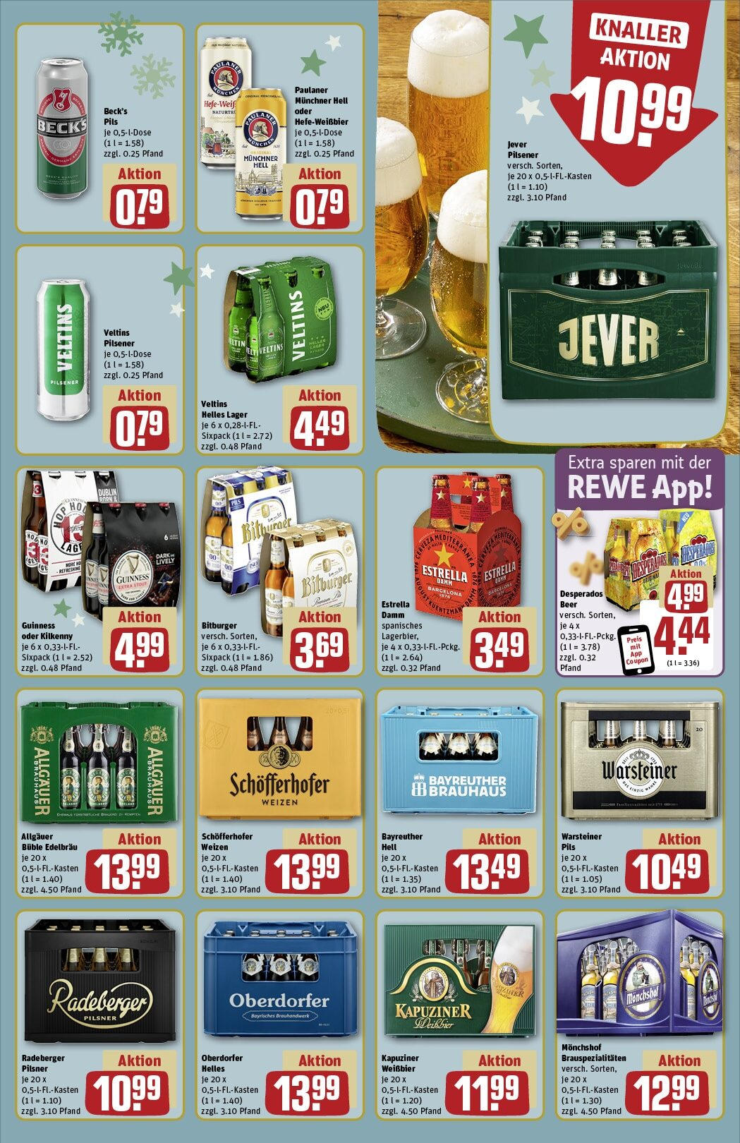 Rewe - Rewe: Wochenangebote (ab 24.11.2024) zum Blättern » Angebote | Seite: 19 | Produkte: Monchshof, Desperados, Paulaner, Veltins