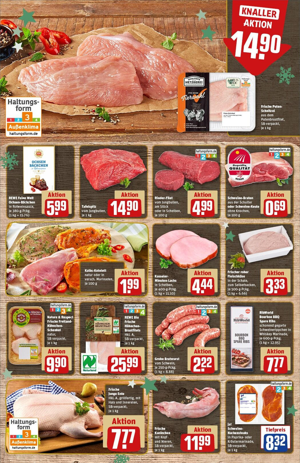 Rewe - Rewe: Wochenangebote (ab 24.11.2024) zum Blättern » Angebote | Seite: 8 | Produkte: Tafelspitz, Bratwurst, Spare ribs, Bourbon