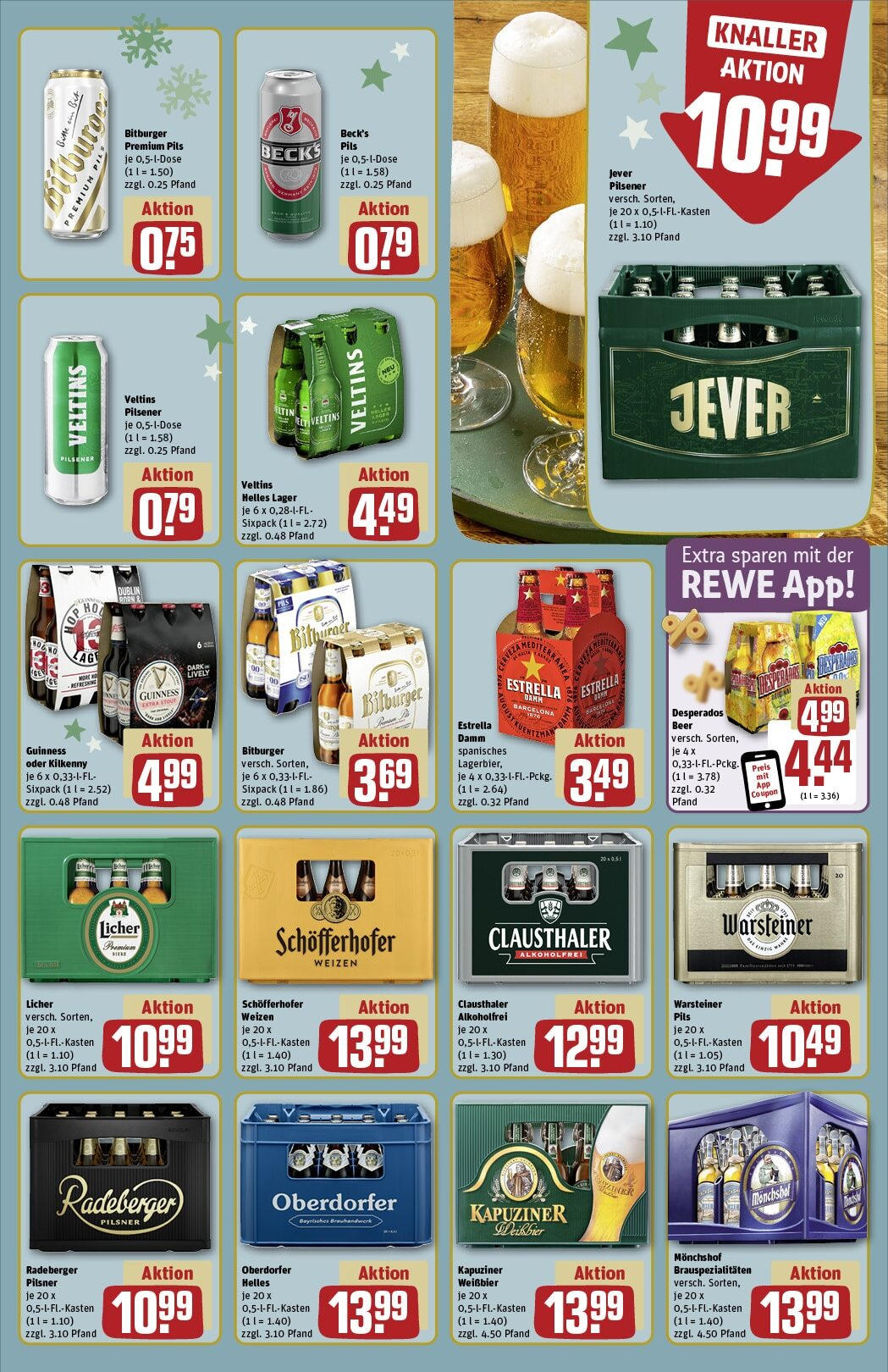 Rewe - Rewe: Wochenangebote (ab 24.11.2024) zum Blättern » Angebote | Seite: 19 | Produkte: Bitburger, Weißbier, Warsteiner, Veltins