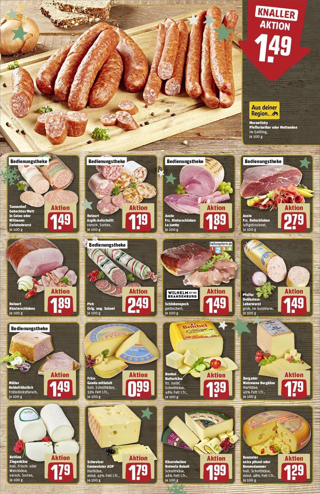 Rewe - Daun / Pützborn, Hamsterweg 5  (ab 25.11.2024) zum Blättern » Angebote | Seite: 9 | Produkte: Rotwein, Gouda, Ziegenkäse, Salami