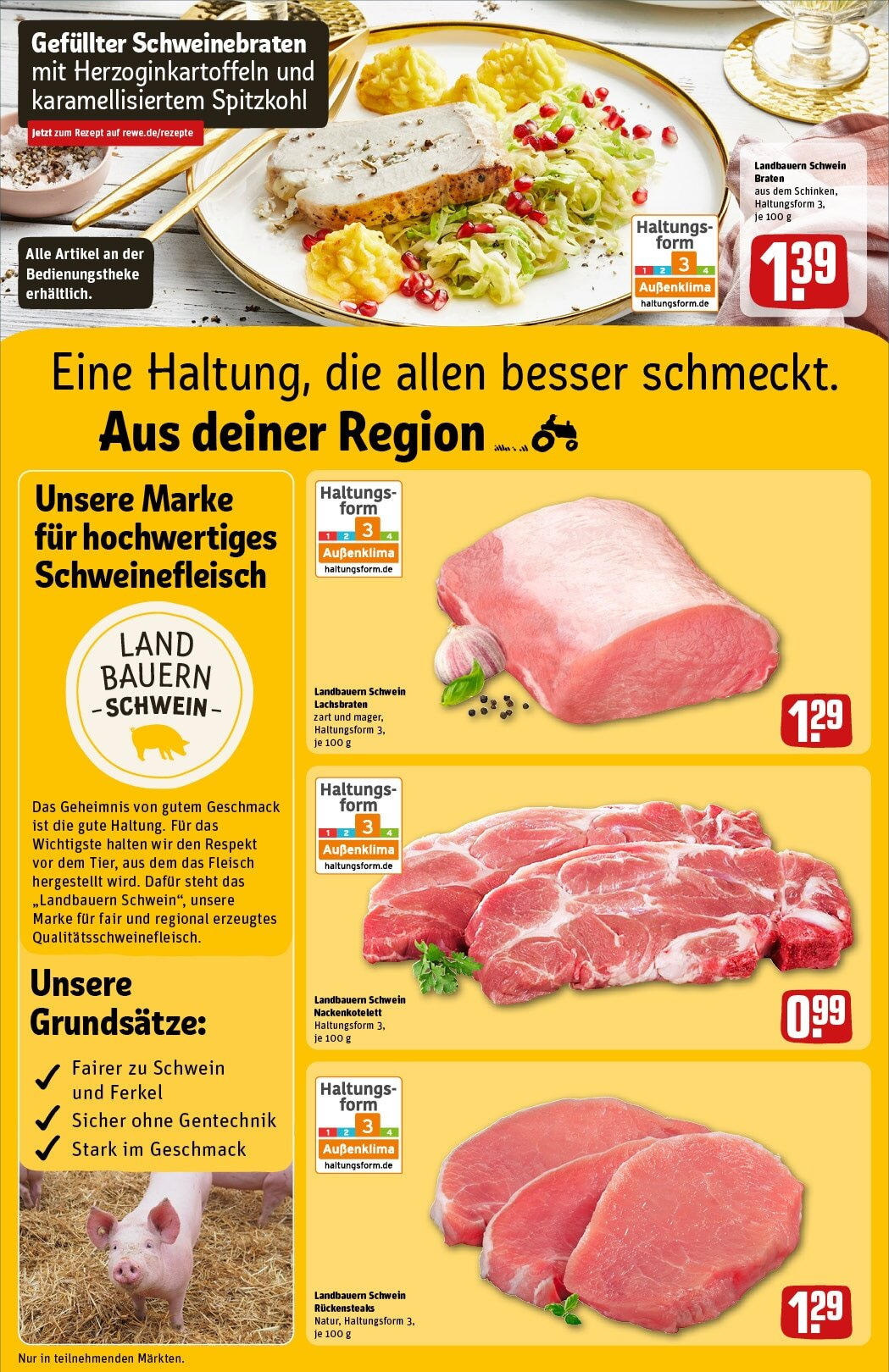 Rewe - Donaueschingen, Dürrheimer Str. 13 (ab 25.11.2024) zum Blättern » Angebote | Seite: 10 | Produkte: Schweinefleisch, Fleisch