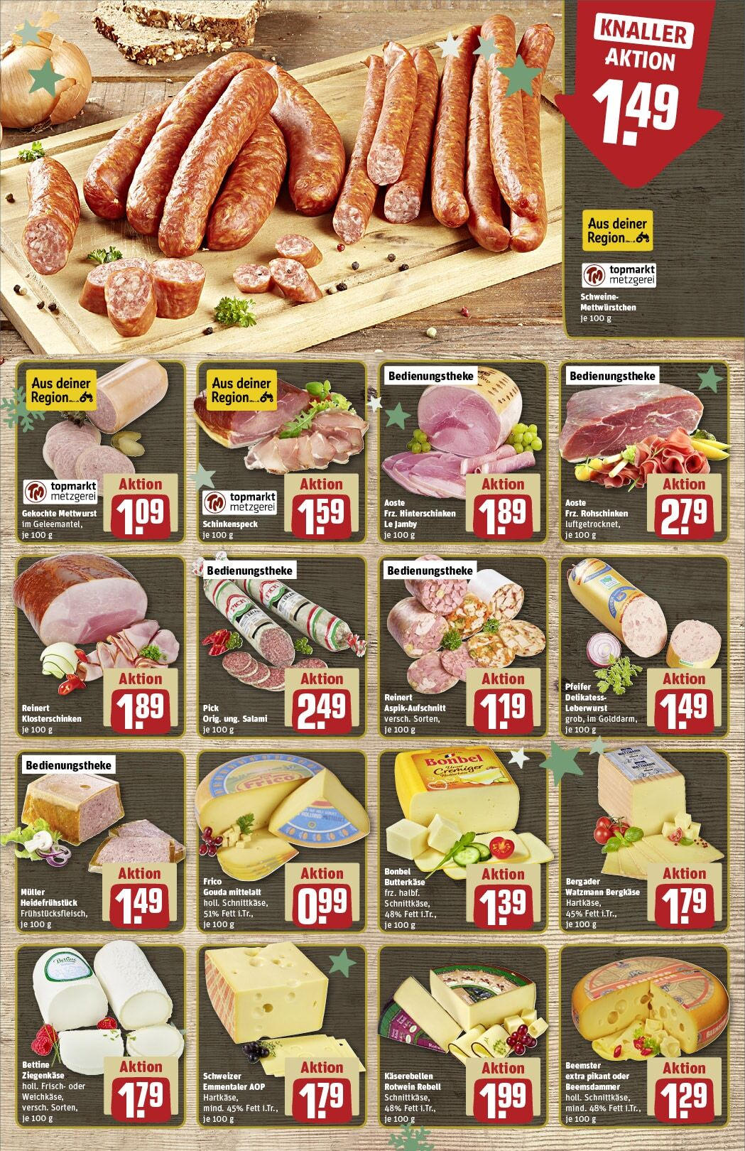 Rewe - Rewe: Wochenangebote (ab 24.11.2024) zum Blättern » Angebote | Seite: 9 | Produkte: Rotwein, Gouda, Ziegenkäse, Salami