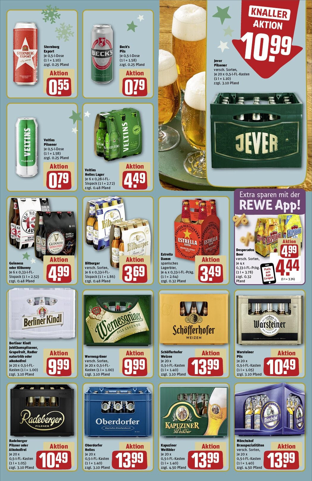 Rewe - Rewe: Wochenangebote (ab 24.11.2024) zum Blättern » Angebote | Seite: 17 | Produkte: Weißbier, Jever, Radeberger pilsner, Veltins