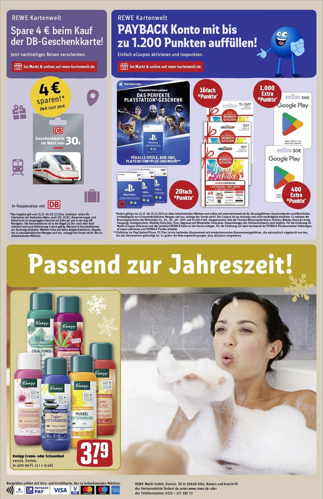 Rewe - Rewe: Wochenangebote (ab 24.11.2024) zum Blättern » Angebote | Seite: 28 | Produkte: Playstation, Creme