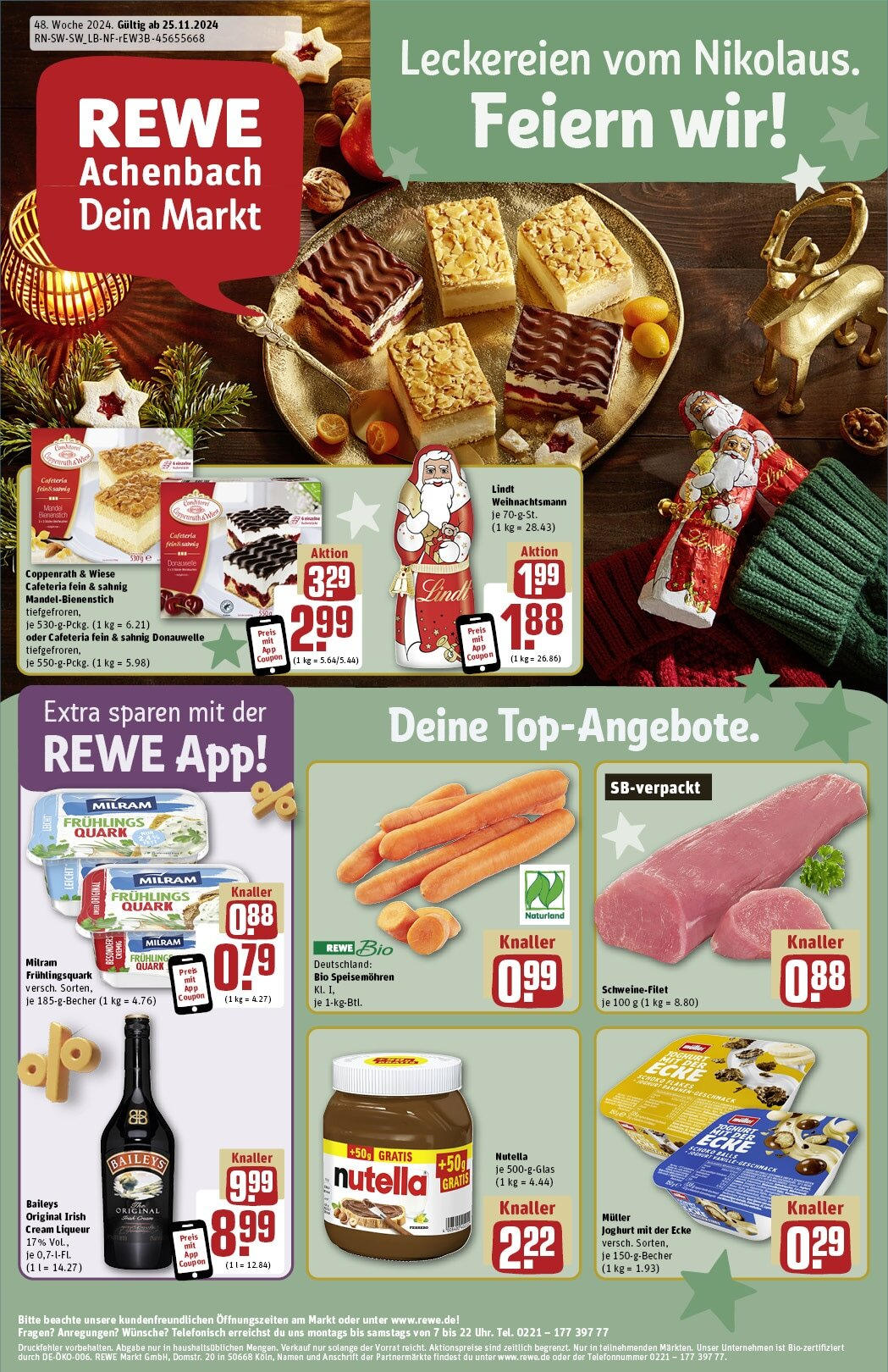 REWE Prospekt ab 25.11.2024 nächste Woche - Bammental, Reilsheimer Straße 9