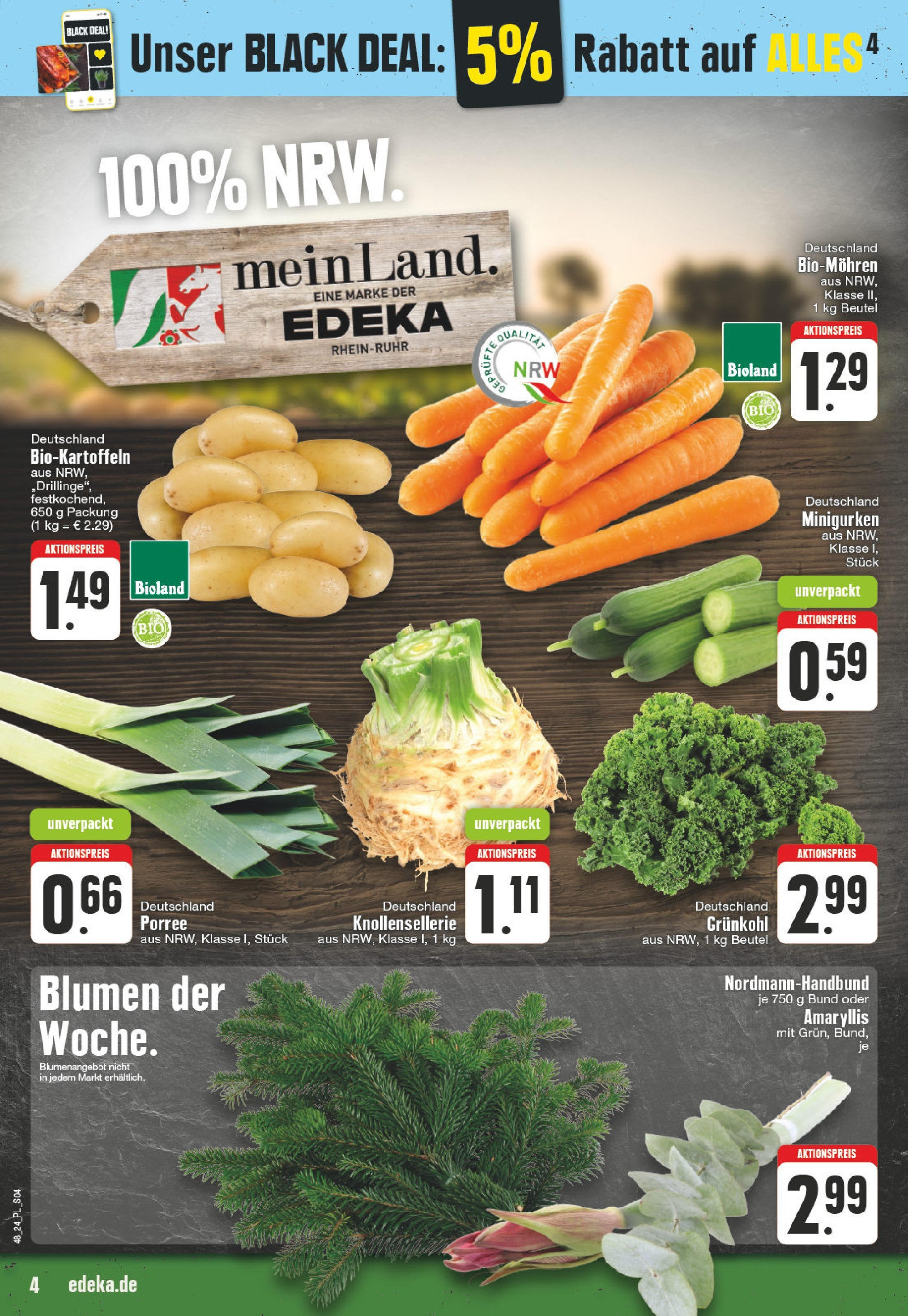 Edeka - EDEKA: Wochenangebote (ab 24.11.2024) » Angebote Online | Seite: 4 | Produkte: Blumen