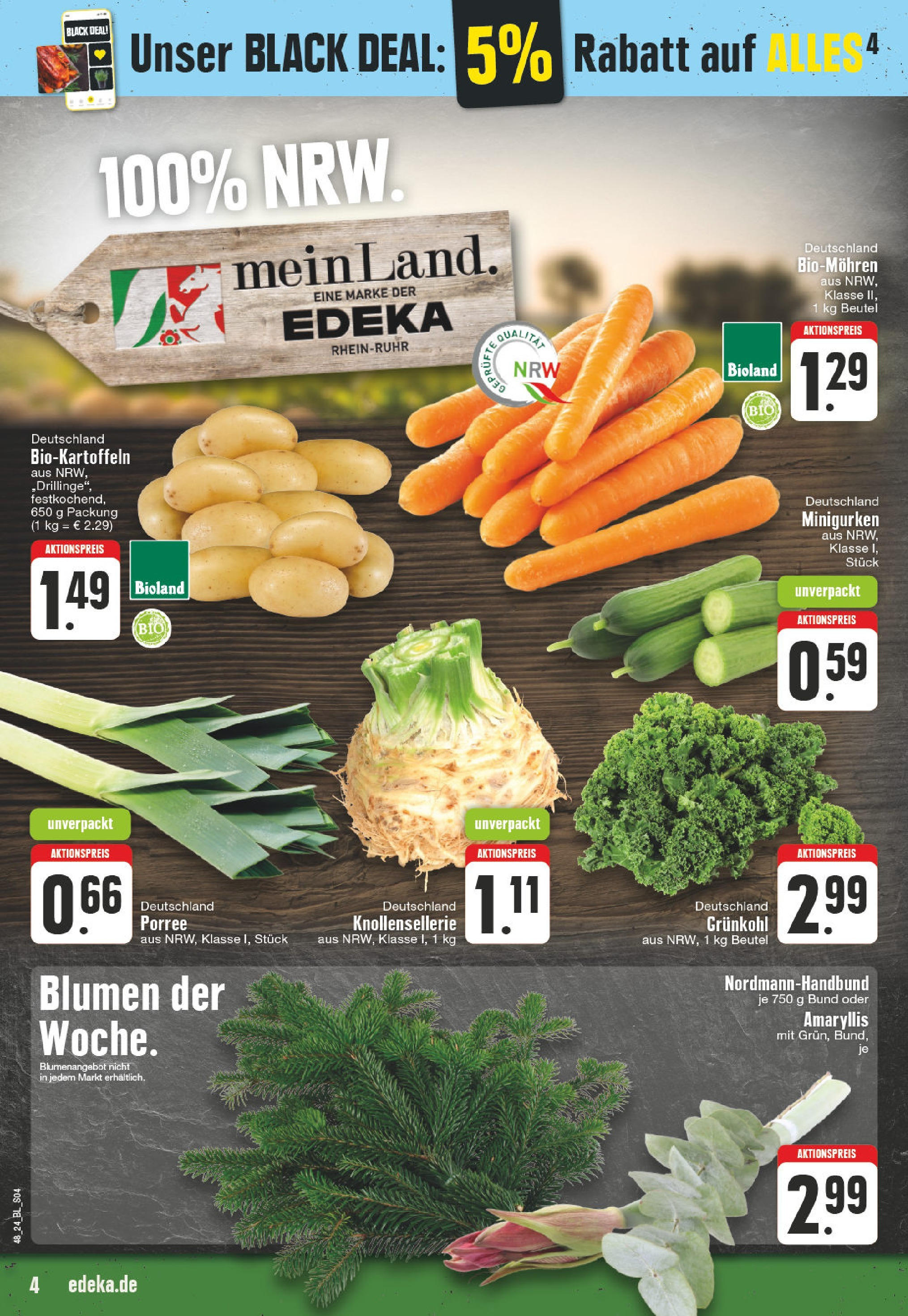 Edeka - EDEKA: Wochenangebote (ab 24.11.2024) » Angebote Online | Seite: 4 | Produkte: Blumen