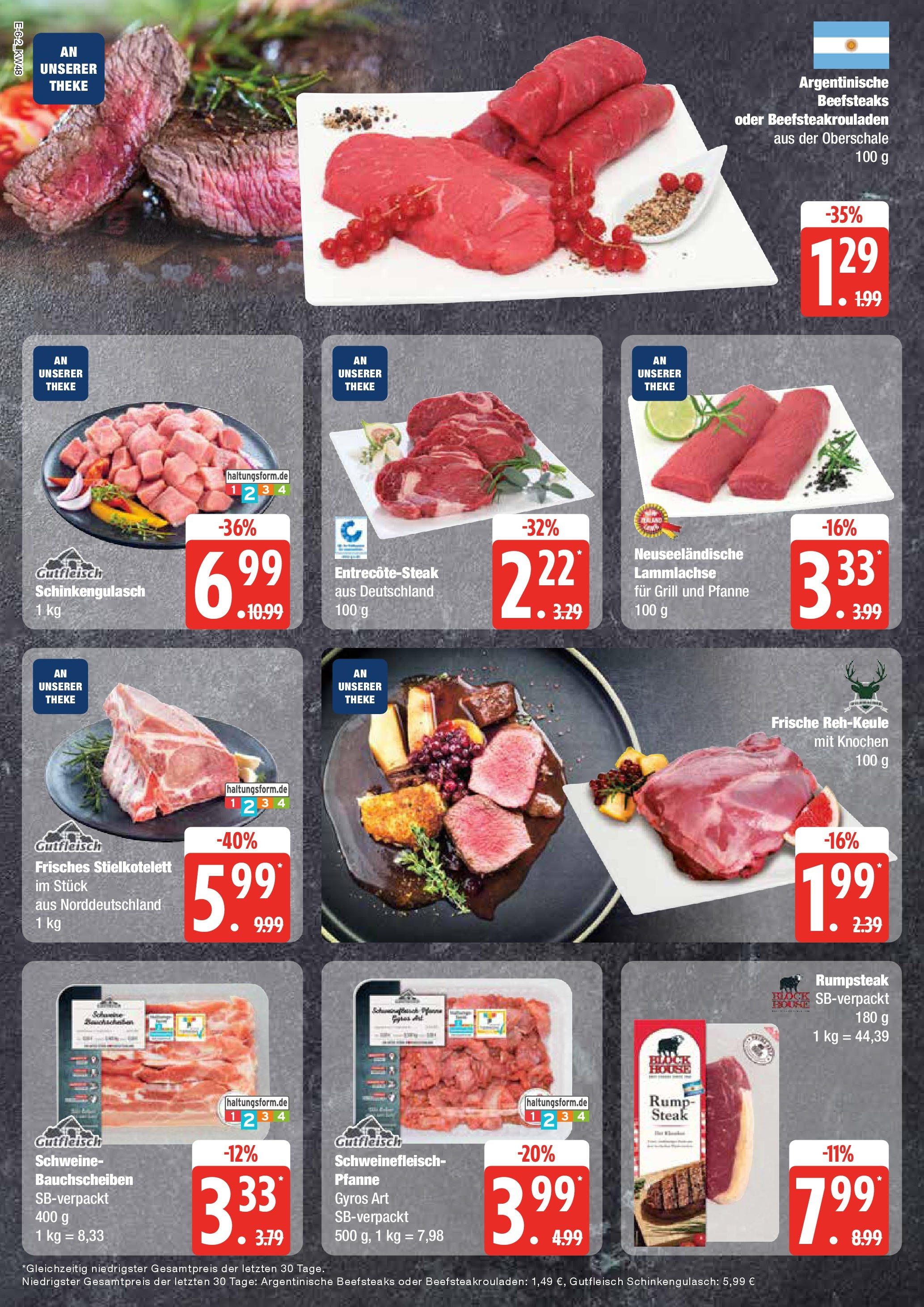 Edeka - EDEKA: Wochenangebote (ab 24.11.2024) » Angebote Online | Seite: 6 | Produkte: Rumpsteak, Theke, Gyros, Steak