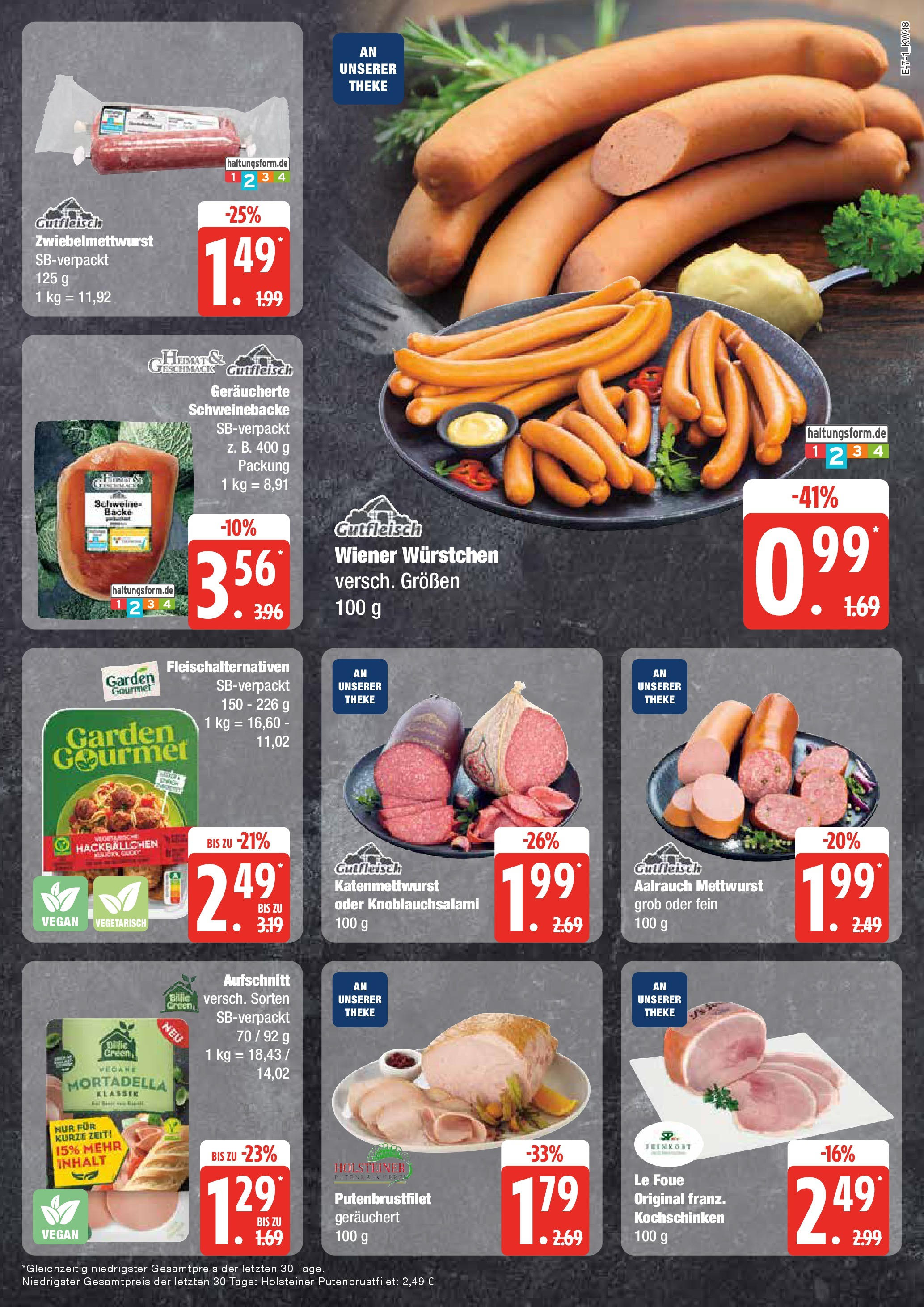 Edeka - EDEKA: Wochenangebote (ab 24.11.2024) » Angebote Online | Seite: 7 | Produkte: Wiener wurstchen, Theke