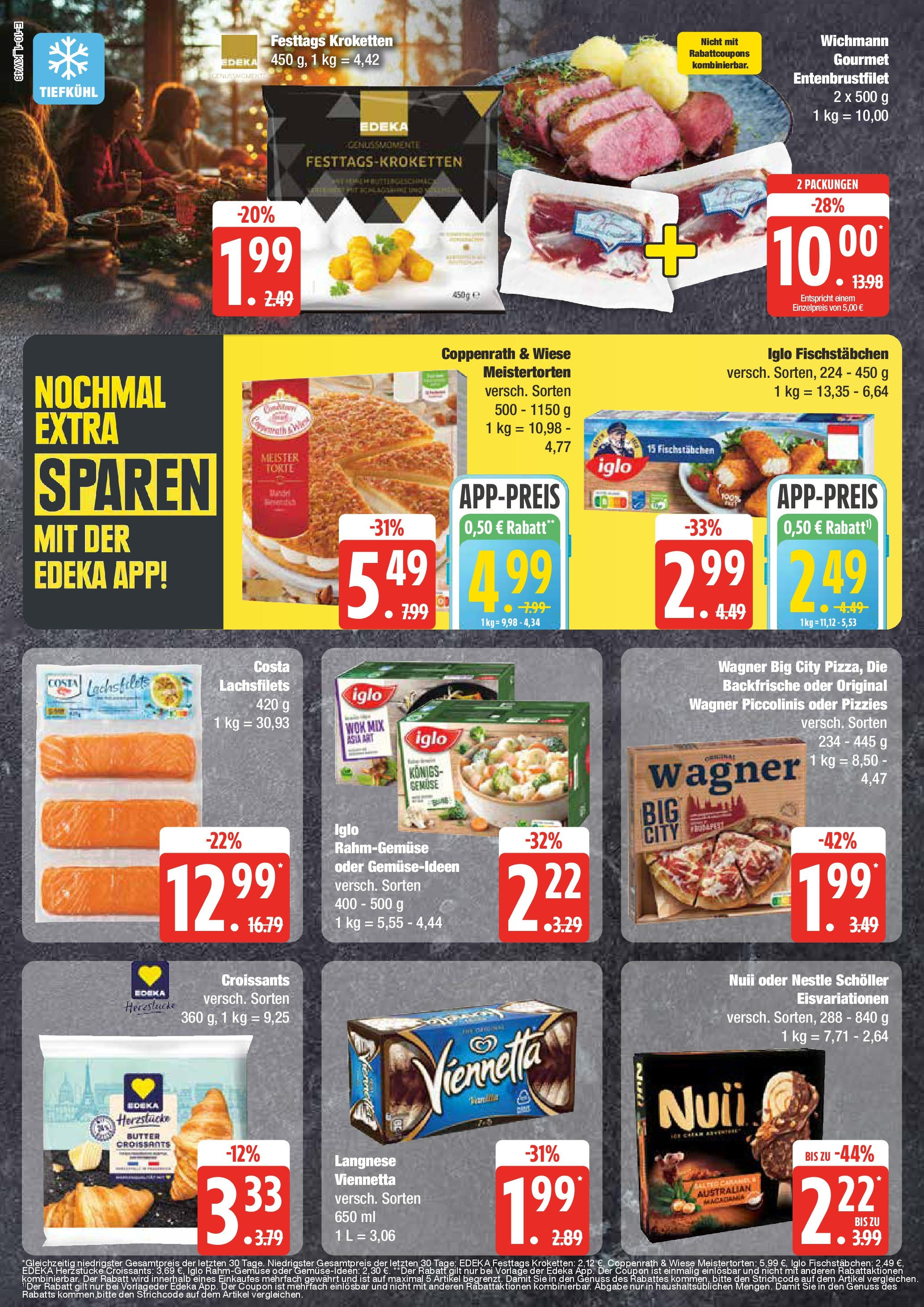 Edeka - EDEKA: Wochenangebote (ab 24.11.2024) » Angebote Online | Seite: 10 | Produkte: Langnese, Butter, Iglo, Fischstabchen