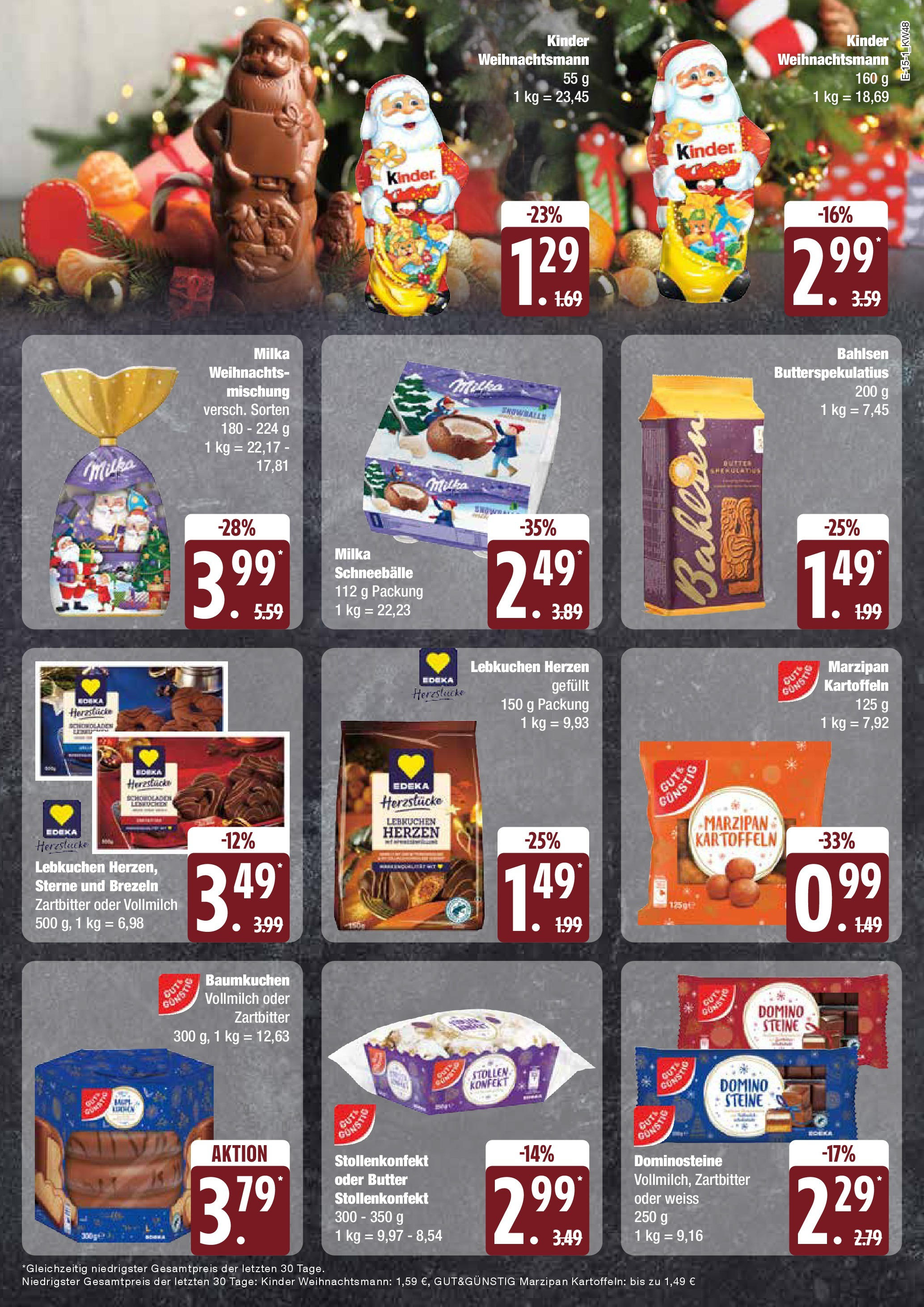 Edeka - EDEKA: Wochenangebote (ab 24.11.2024) » Angebote Online | Seite: 15 | Produkte: Butter, Milka, Kartoffeln