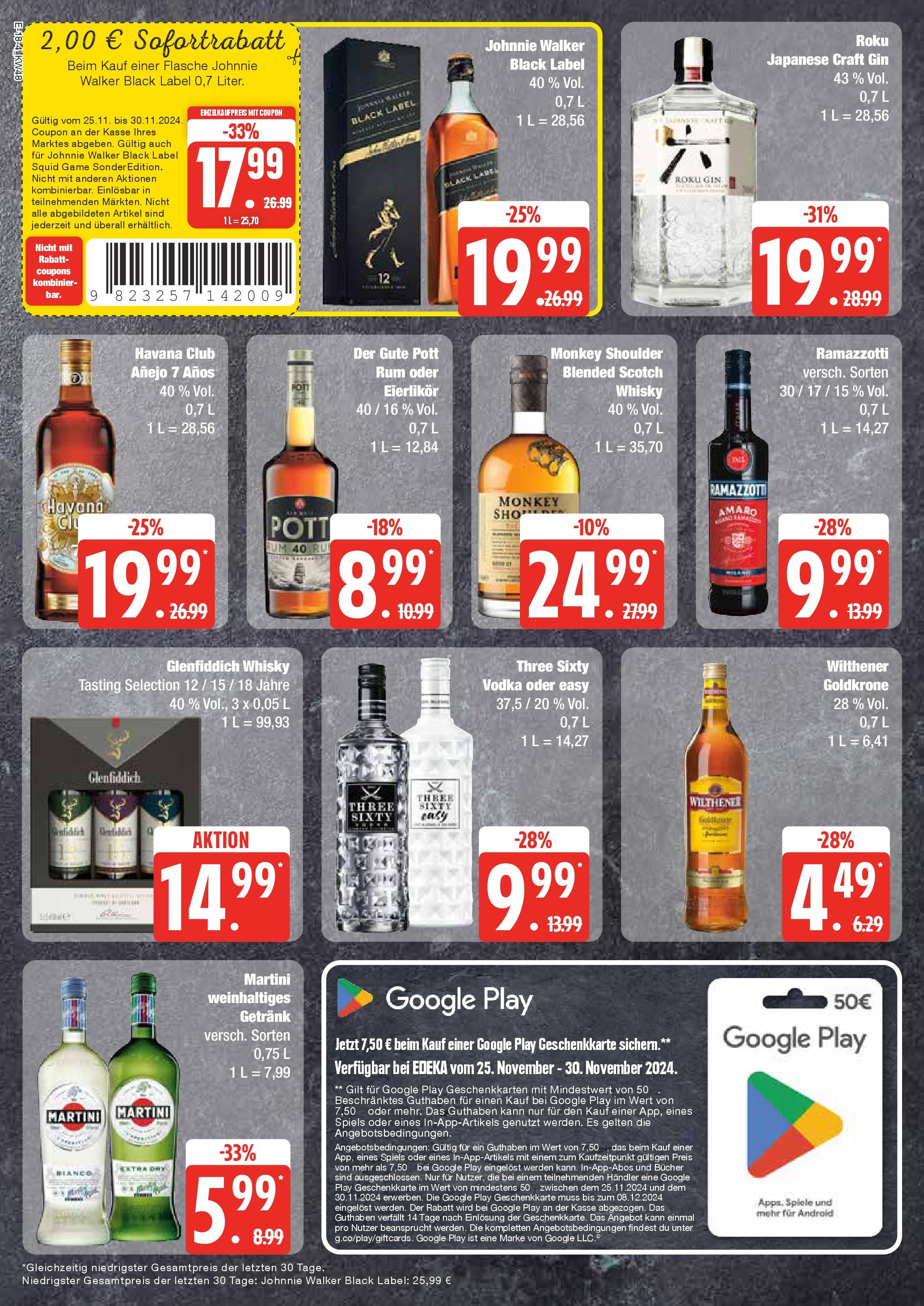 Marktkauf - Grevesmühlen, Klützer Straße 57  (ab 25.11.2024) » Angebote online | Seite: 18 | Produkte: Martini, Havana club, Wilthener, Vodka